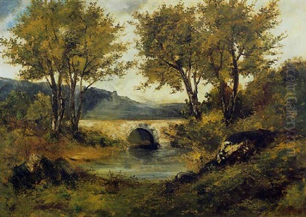 Le Petit Pont Oil Painting by Gustave Courbet