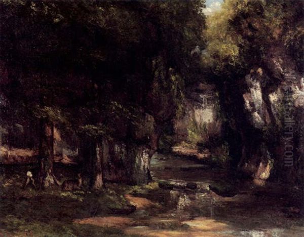 La Remise Des Chevreuils Oil Painting by Gustave Courbet