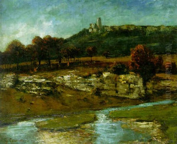 Chatel Saint-denis, Scey-en-varais Oil Painting by Gustave Courbet