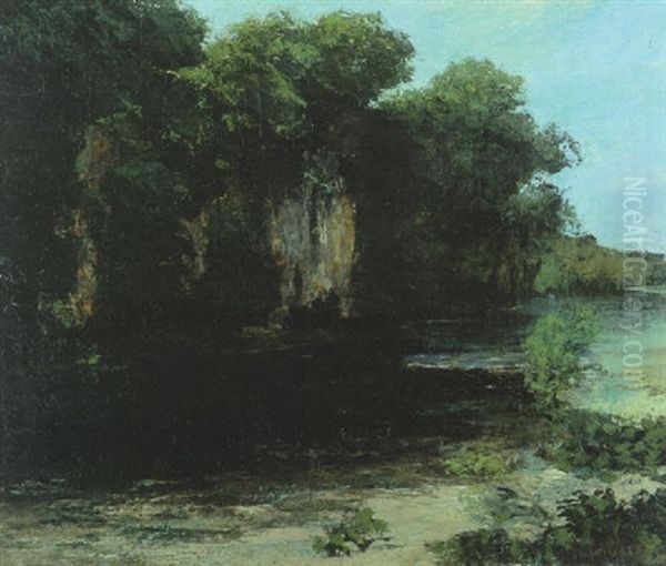 Les Bords De La Loue Oil Painting by Gustave Courbet