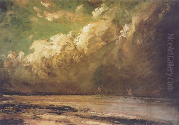 Marine Au Ciel D'orage Oil Painting by Gustave Courbet