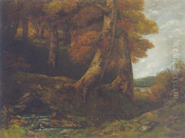 Entree De Foret Oil Painting by Gustave Courbet