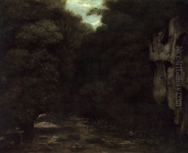 Les Puits Noir Oil Painting by Gustave Courbet