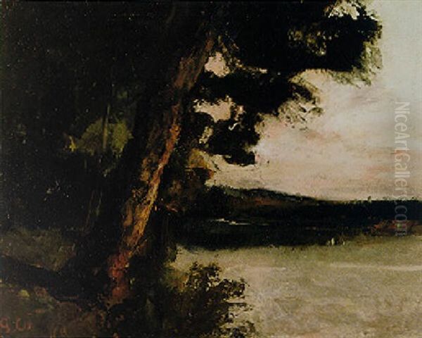 Lake Starnberger, Bavaria Oil Painting by Gustave Courbet