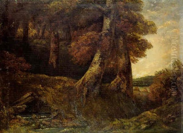 Entree De Foret Oil Painting by Gustave Courbet