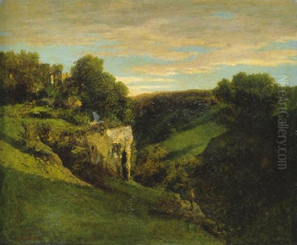 Le Ravin, Environs D'ornans Oil Painting by Gustave Courbet