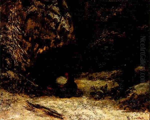 L'hiver Dans Les Montaignes Du Doubs, Vers 1872 Oil Painting by Gustave Courbet