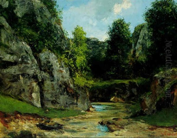 Le Puits Noir Oil Painting by Gustave Courbet