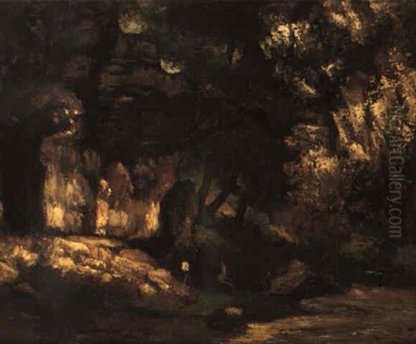 Remise De Chevreuils (radjurshagn) Oil Painting by Gustave Courbet