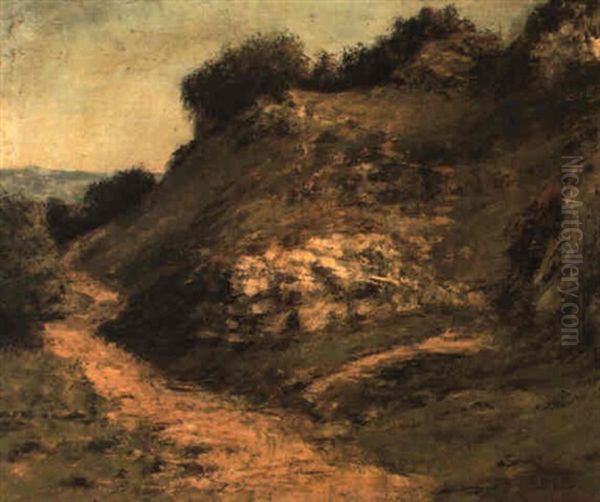 Sentier Dans Les Rochers Oil Painting by Gustave Courbet