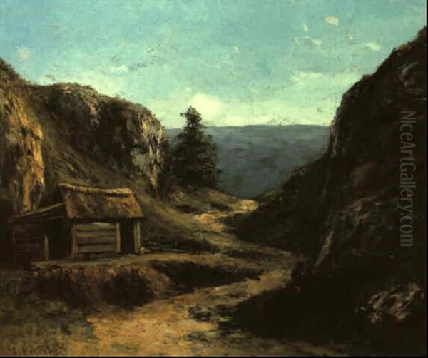 Alpenlandschaft Oil Painting by Gustave Courbet