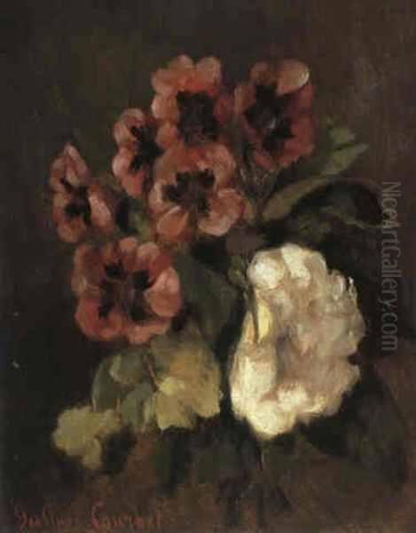 Bouquet Of Flowers Oil Painting by Gustave Courbet