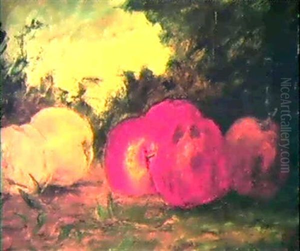 Nature Morte Aux Pommes Oil Painting by Gustave Courbet