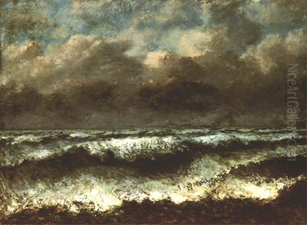 Marine, Les Vagues Oil Painting by Gustave Courbet