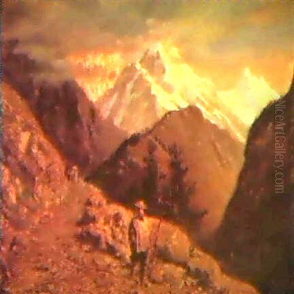 Berger En Montagne Oil Painting by Gustave Courbet