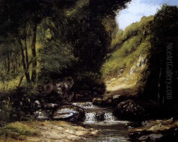 Near Le Puits Noir Oil Painting by Gustave Courbet