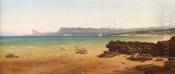 Bec De L'aigle A La Ciotat Oil Painting by Vincent Joseph Francois Courdouan