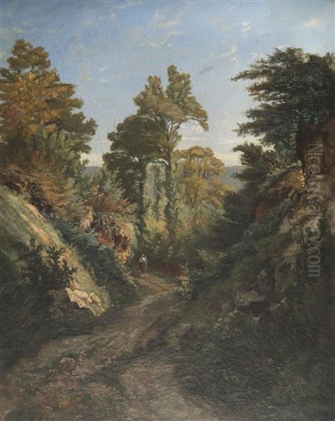 Promenade Dans Les Collines Oil Painting by Vincent Joseph Francois Courdouan