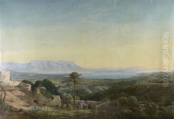 Vue De La Rade De Toulon Oil Painting by Vincent Joseph Francois Courdouan