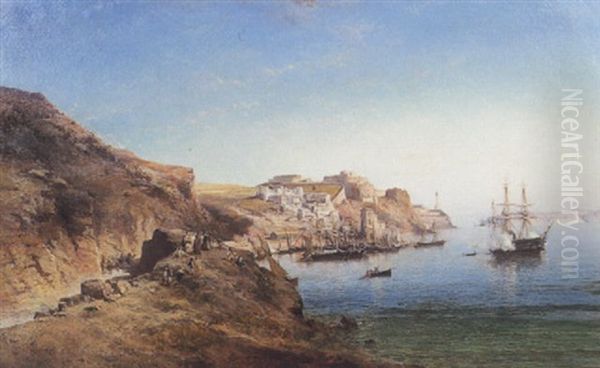 Mers El Kebir Oil Painting by Vincent Joseph Francois Courdouan