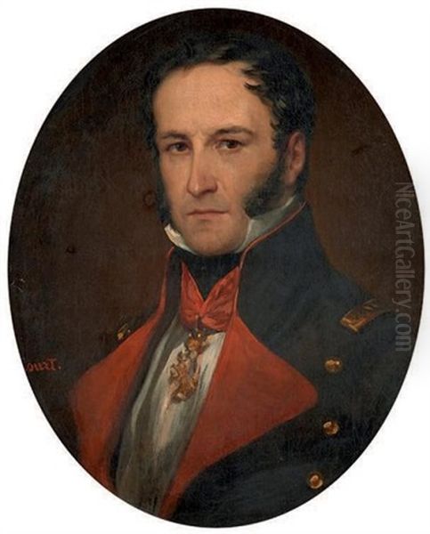 Portrait D'amiral Oil Painting by Joseph Desire Court