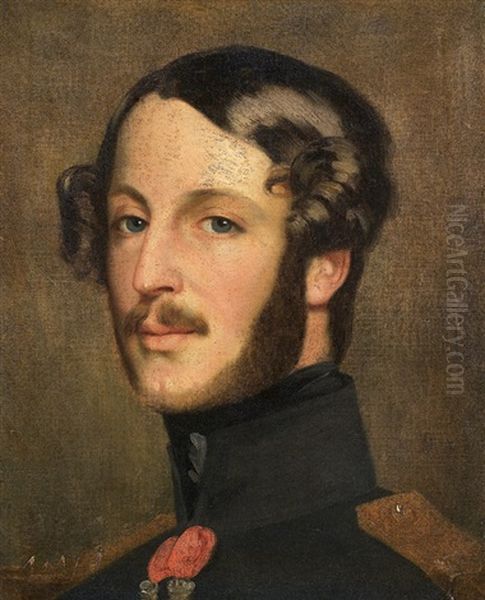 Portrait Du Duc Ferdinand Philippe Louis D'orleans Oil Painting by Joseph Desire Court