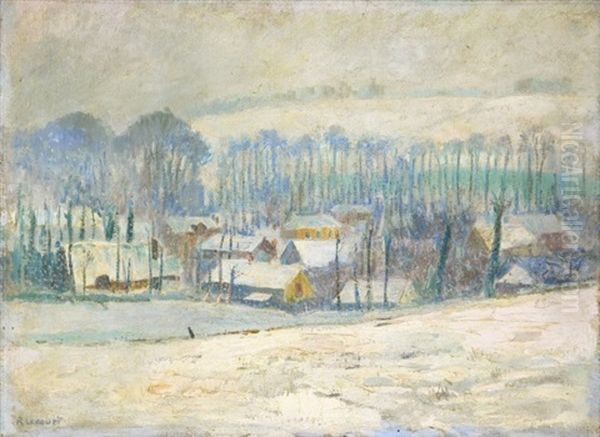 Paysage De Neige Oil Painting by Raymond (Louis) le Court