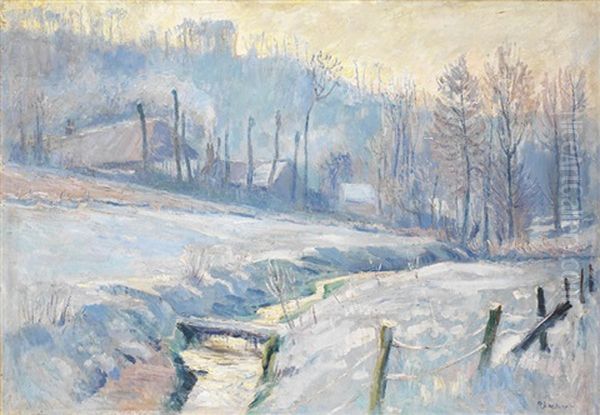 Gelee Blanche Oil Painting by Raymond (Louis) le Court