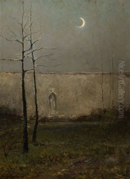 Solitude (1892) Oil Painting by Franz Courtens