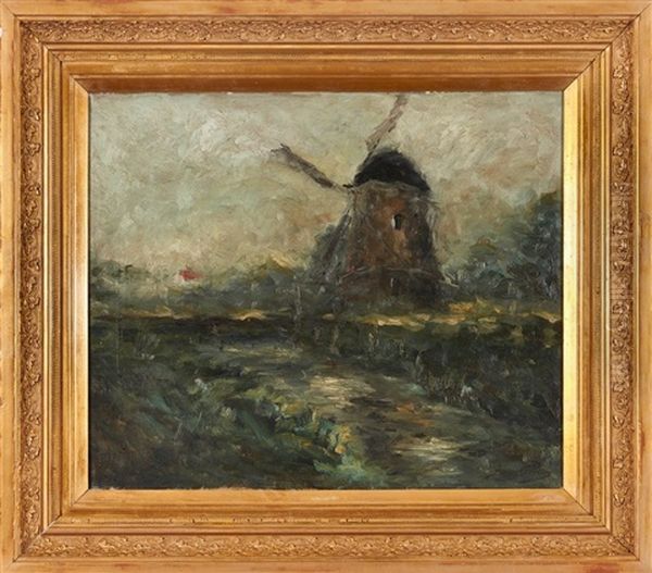 Moulin Oil Painting by Franz Courtens