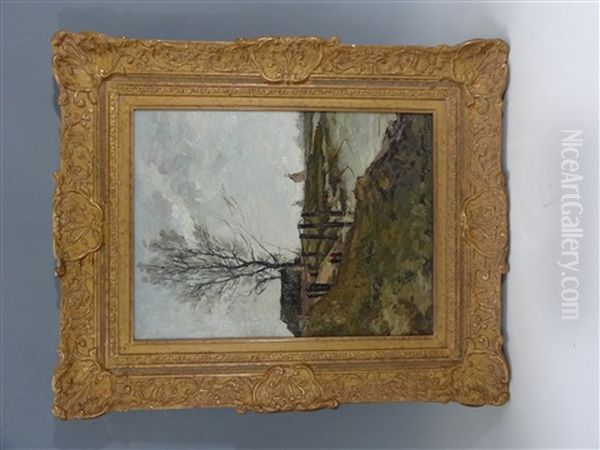 Paysage Anime Pres D'une Cote Oil Painting by Franz Courtens