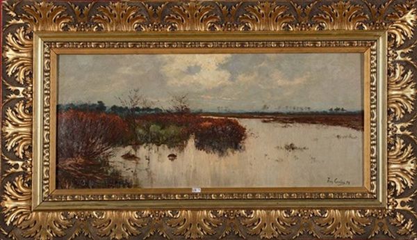 Paysage Aux Marais Oil Painting by Franz Courtens