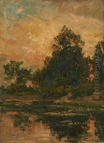 Etude Soir (study) Oil Painting by Franz Courtens