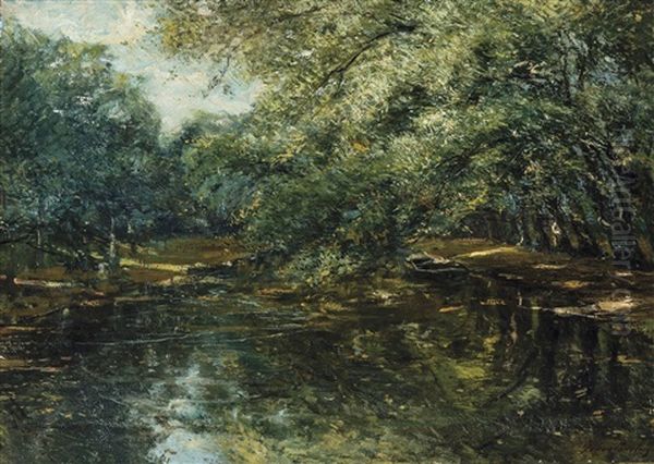 Ete Au Parc De Laeken Oil Painting by Franz Courtens