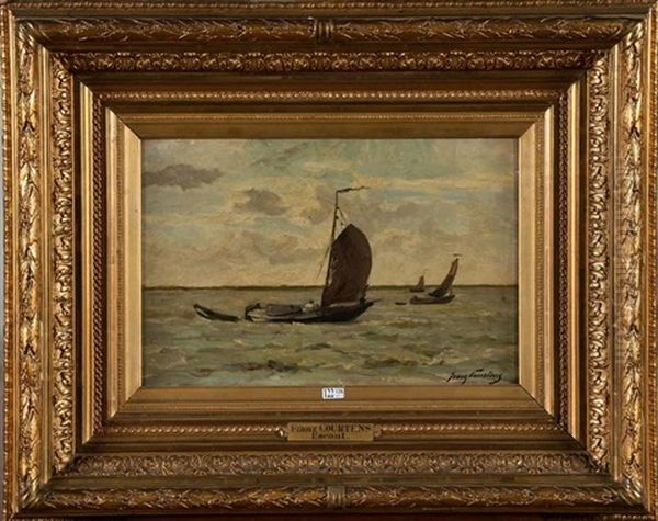 Bateaux Sur L'escaut Oil Painting by Franz Courtens