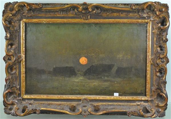 Lever De Lune Oil Painting by Franz Courtens