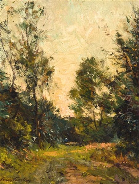 Clairiere Au Bout Du Chemin Oil Painting by Franz Courtens