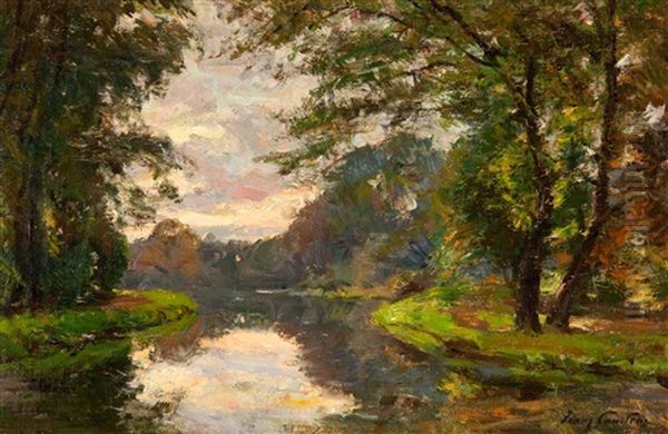 Etang En Foret Oil Painting by Franz Courtens