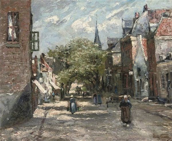 Back From The Market Oil Painting by Franz Courtens