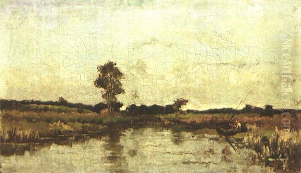 Teichlandschaft Oil Painting by Franz Courtens