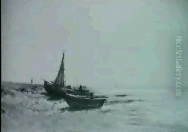 Marine Oil Painting by Franz Courtens