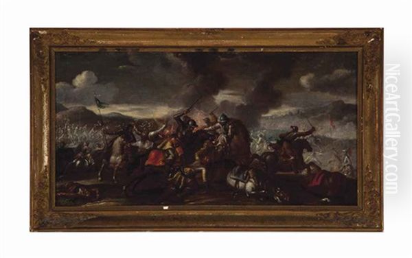 A Battle Scene And Untitled (2 Works) by Jacques Courtois