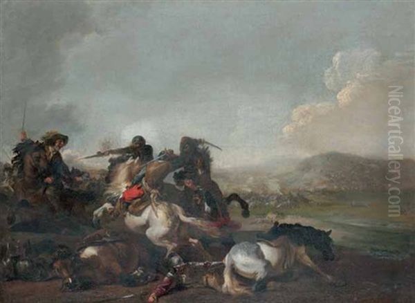 Battaglia Oil Painting by Jacques Courtois