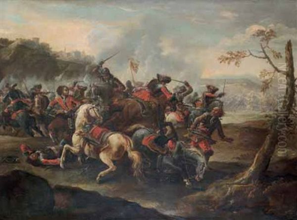 Battaglia Oil Painting by Jacques Courtois