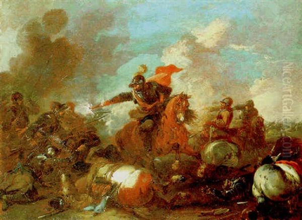 Batalla Oil Painting by Jacques Courtois