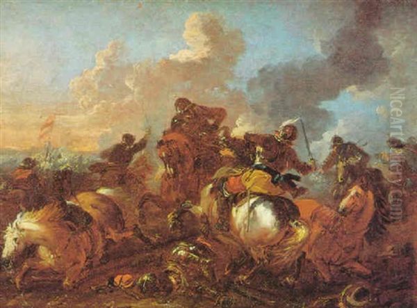 Batalla Oil Painting by Jacques Courtois