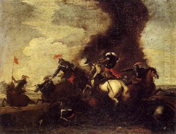 Batalla Oil Painting by Jacques Courtois