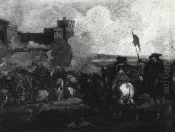 Scene De Bataille by Jacques Courtois