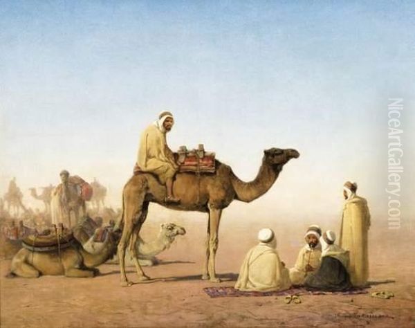 Le Campement Arabe. Oil Painting by Henrik Ankarcrona