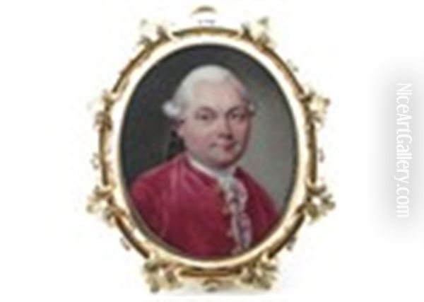 Portrait Miniature Of A Gentleman by Nicolas Andre Courtois